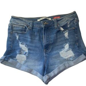 Celebrity Pink Distressed shorts.